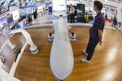 吉林長(zhǎng)春:大型無(wú)人機(jī)亮相第11屆東北亞博覽會(huì)